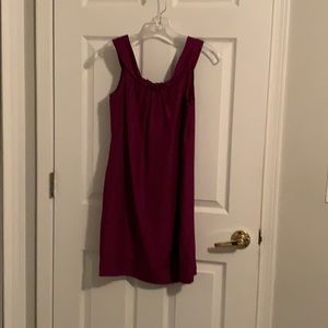 Purple silk dress